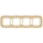 Рамка четверная Fede Palace gold white patine, FEDE